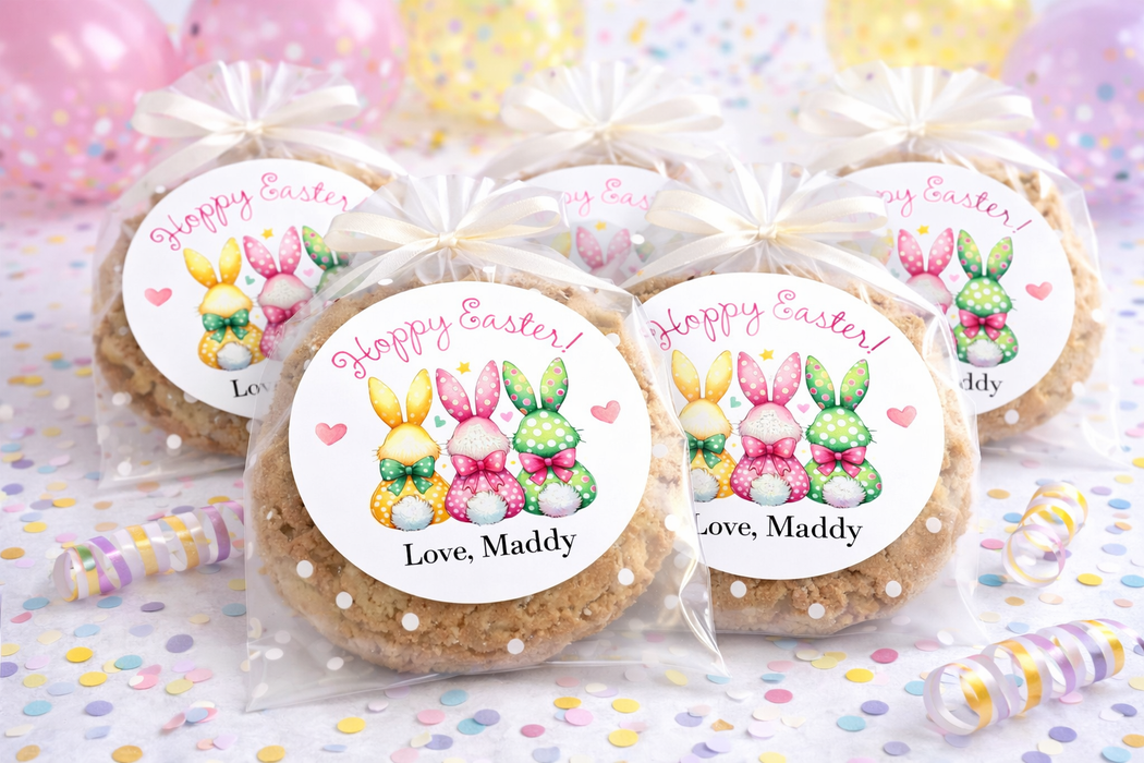 Trio Bunny Tail Easter Party Stickers