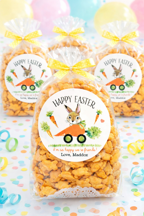 Carrot Car Easter Party Stickers