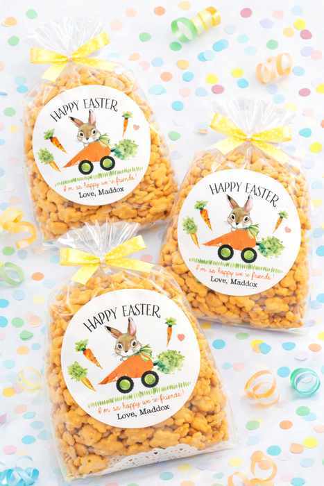Carrot Car Easter Party Stickers