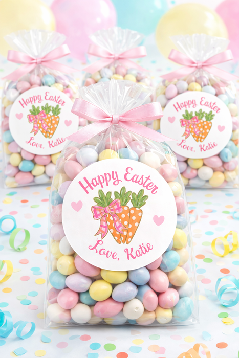 Coquette Carrot Easter Party Stickers