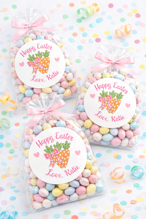 Coquette Carrot Easter Party Stickers