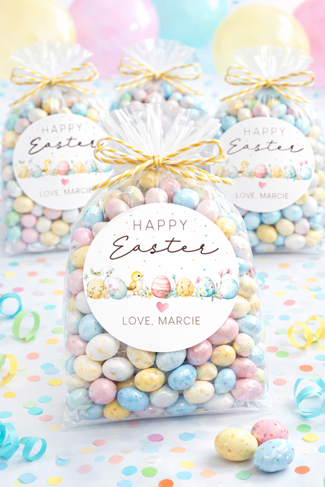 Little Chick & Eggs Easter Party Stickers