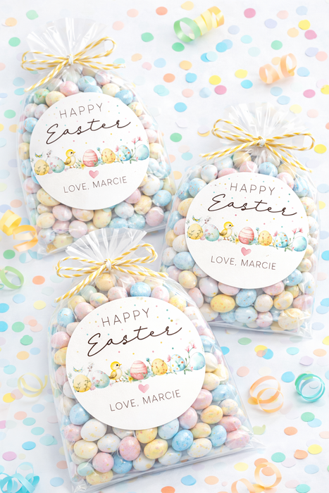 Little Chick & Eggs Easter Party Stickers