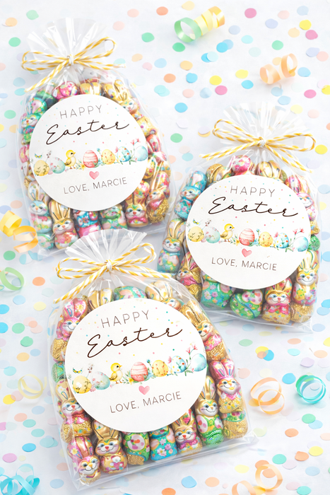 Little Chick & Eggs Easter Party Stickers