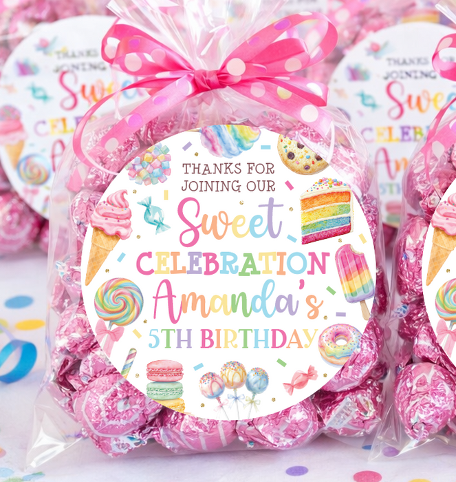 Sweet Treat Candy Birthday Stickers