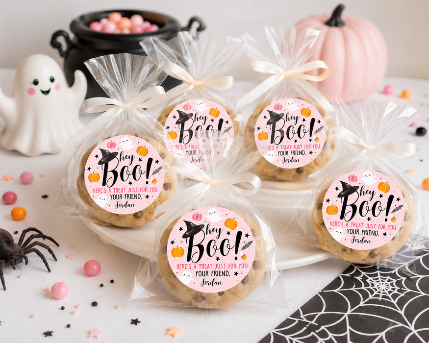 Hey Boo Treat Bag Label Stickers