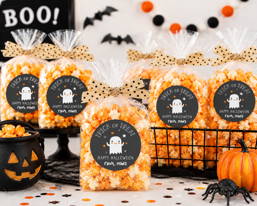 Halloween Ghost Treat Bag Stickers