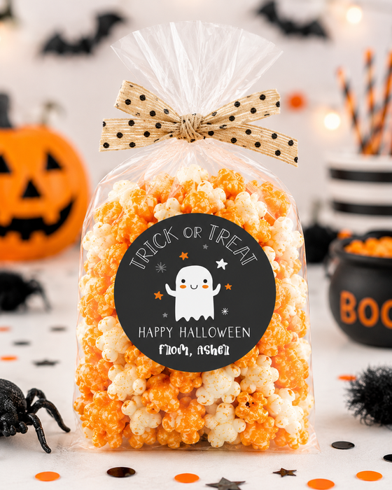 Halloween Ghost Treat Bag Stickers