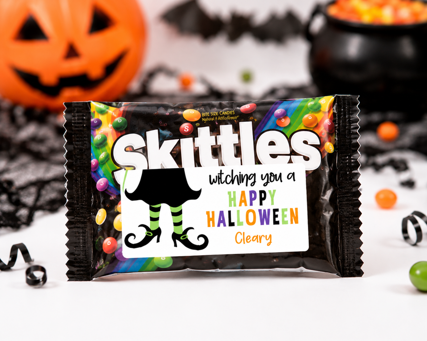 Witching You a Happy Halloween Candy Stickers