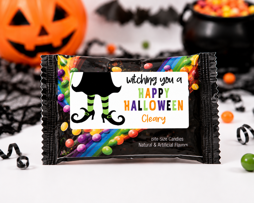 Witching You a Happy Halloween Candy Stickers