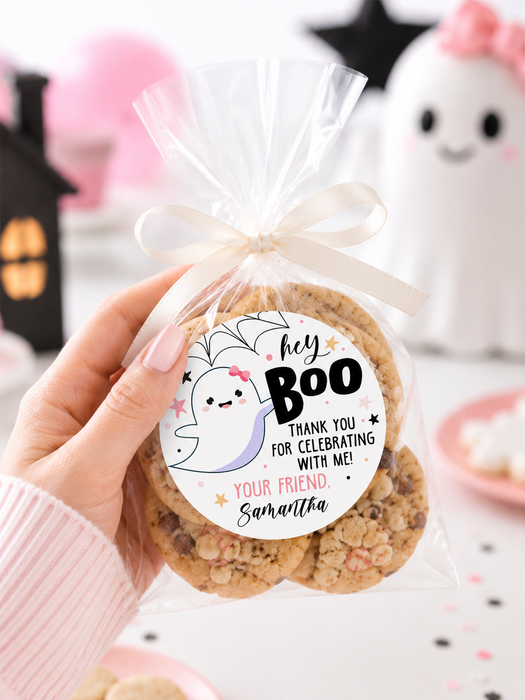 Ghost Halloween Birthday Party Favor Stickers