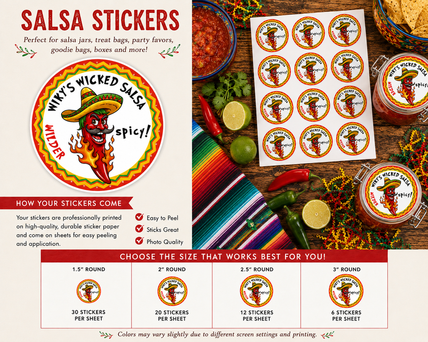 Homemade Salsa Stickers