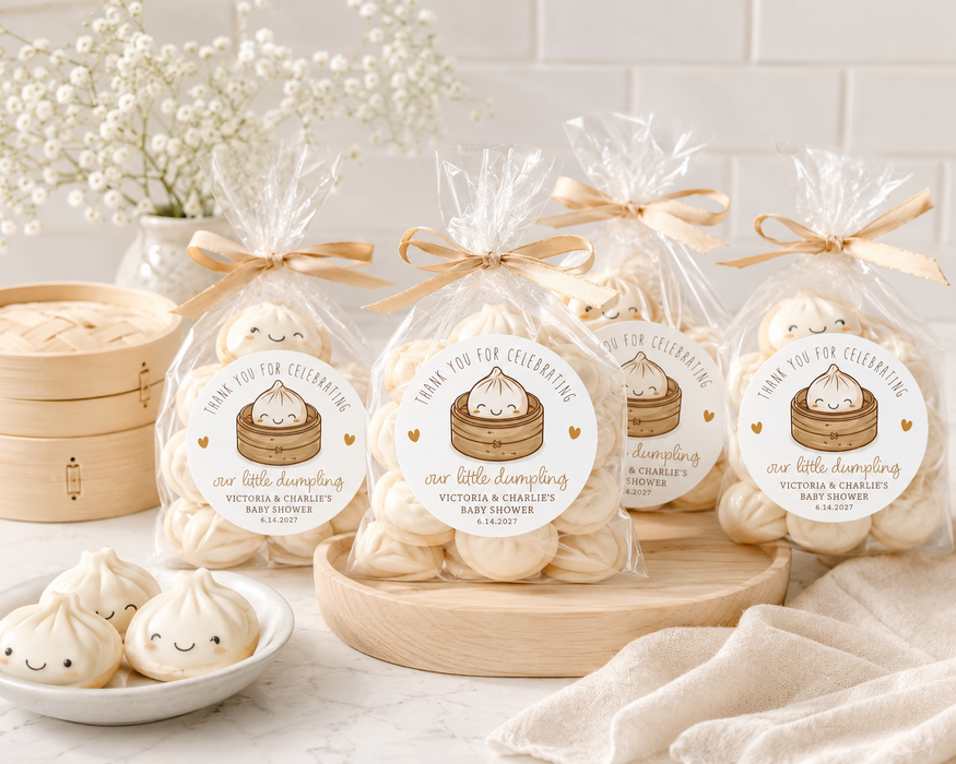 Little Dumpling Baby Shower Stickers