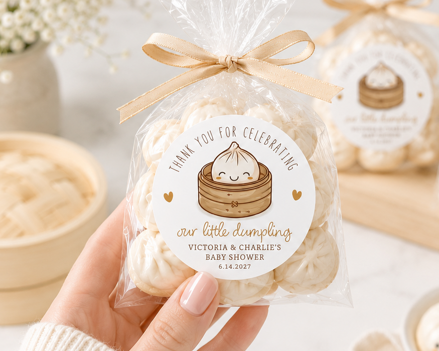 Little Dumpling Baby Shower Stickers