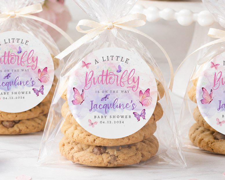Butterfly Baby Shower Stickers