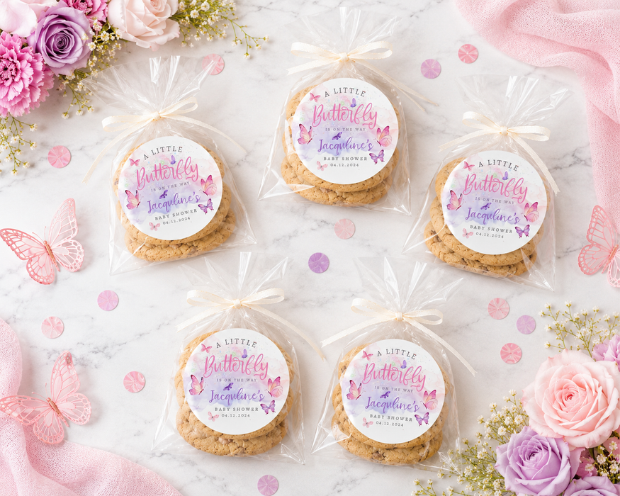 Butterfly Baby Shower Stickers
