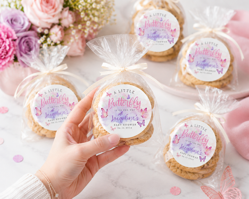 Butterfly Baby Shower Stickers