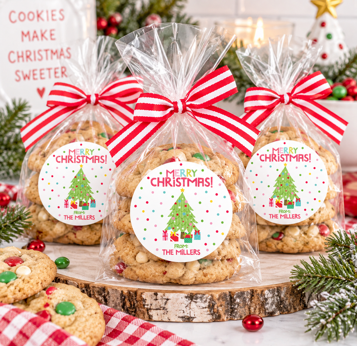 Sprinkle Tree Merry Christmas Stickers