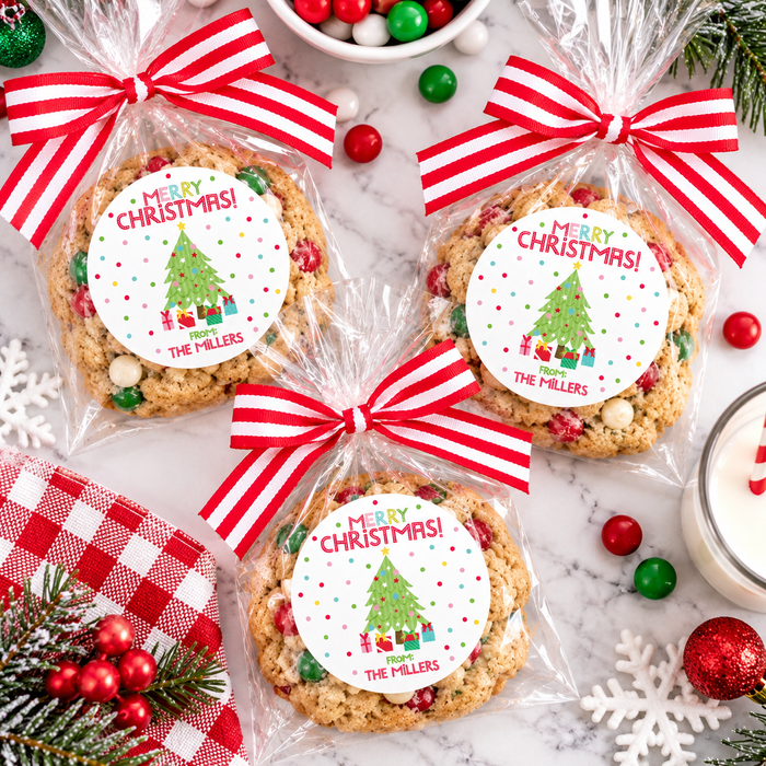 Sprinkle Tree Merry Christmas Stickers
