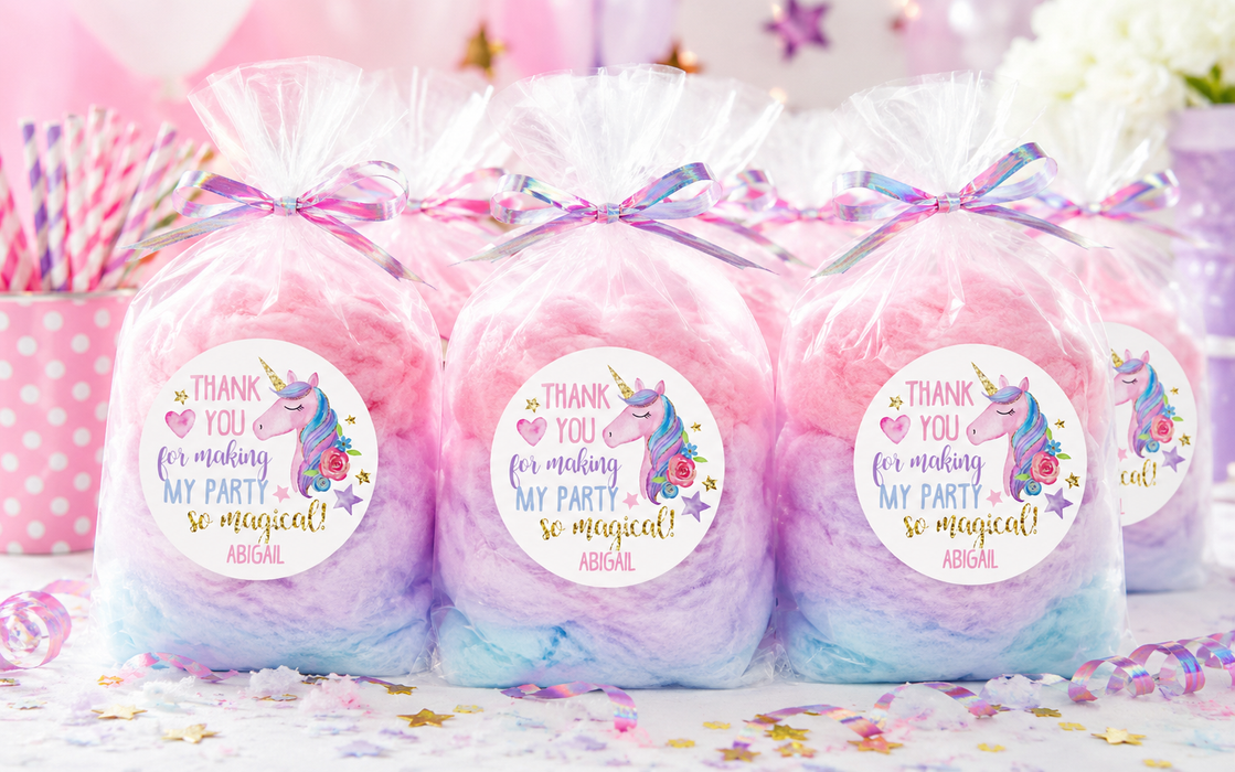 Magical Unicorn Birthday Stickers