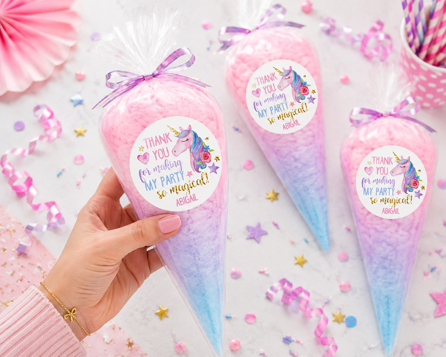 Magical Unicorn Birthday Stickers