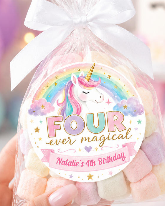 Four Ever Magical Birthday Stickers