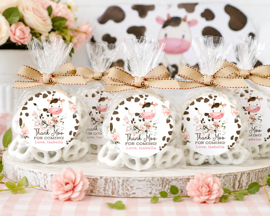 Thank Moo Cow Birthday Stickers