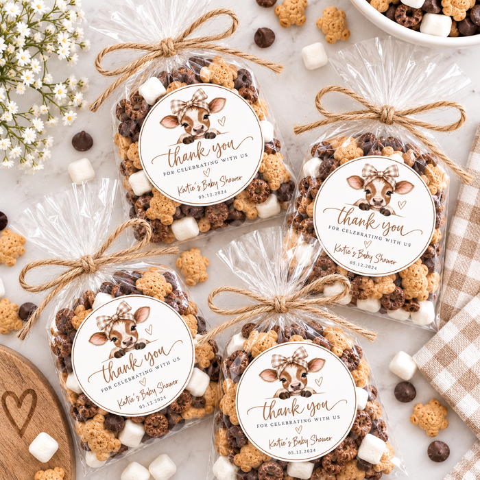 Coquette Calf Baby Shower Stickers