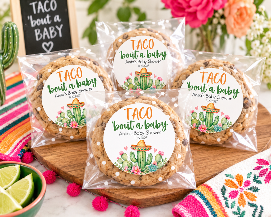Taco bout a Baby Cactus Baby Shower Stickers