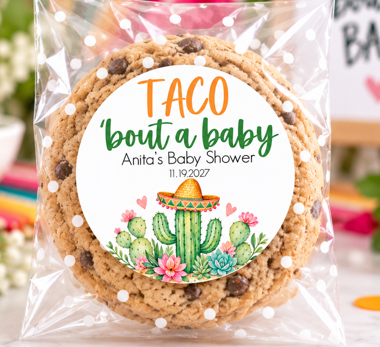Taco bout a Baby Cactus Baby Shower Stickers