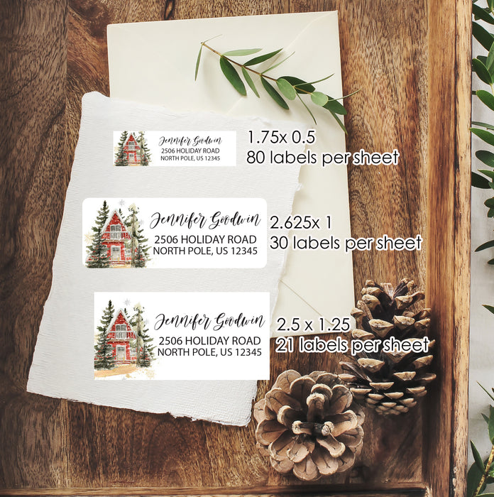 Floral Graduation Cap Return Address Labels