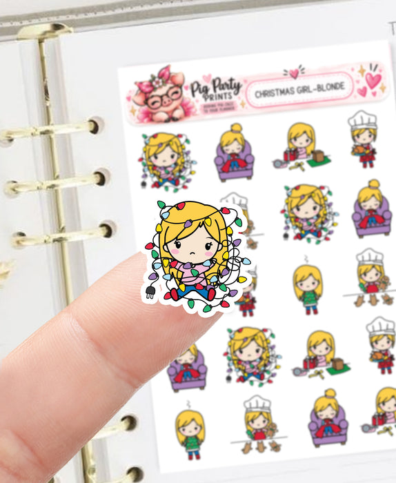 Christmas Girls Planner Stickers