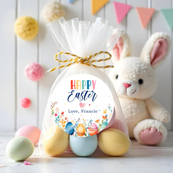 Bright Eggs Easter Party Stickers