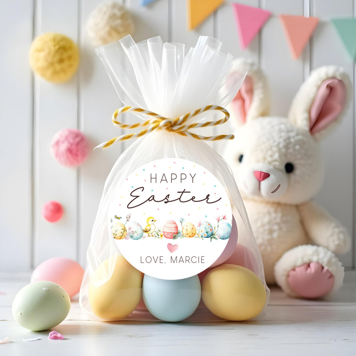 Little Chick & Eggs Easter Party Stickers