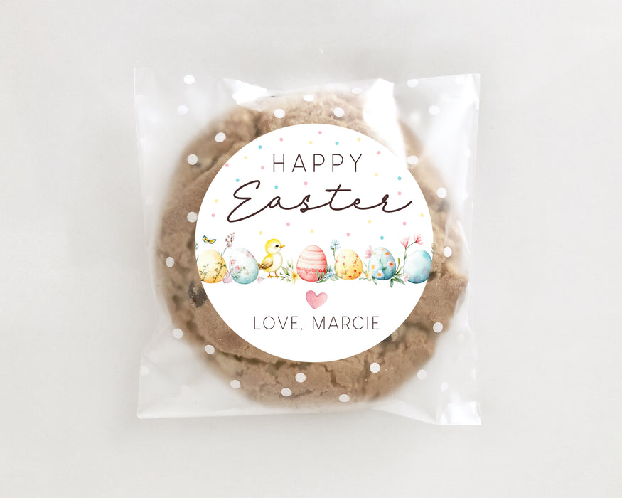 Little Chick & Eggs Easter Party Stickers