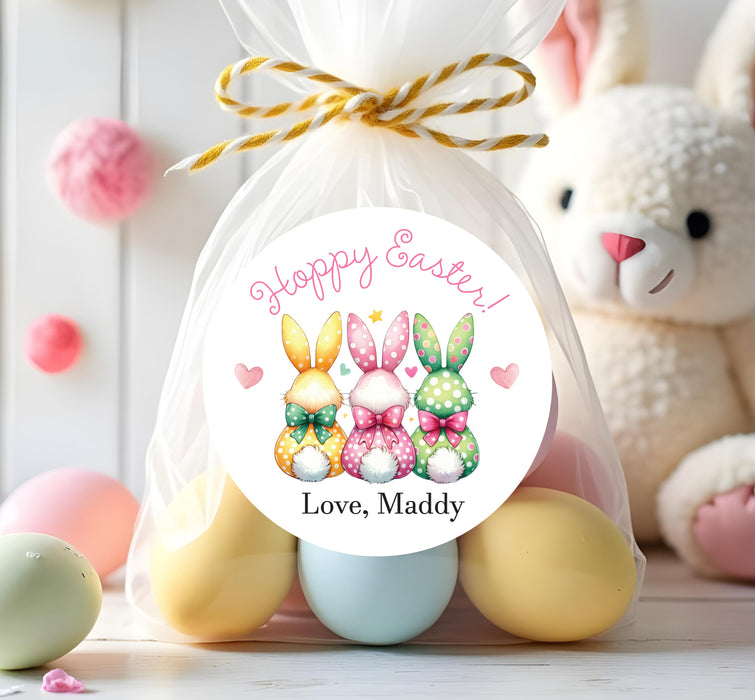 Trio Bunny Tail Easter Party Stickers