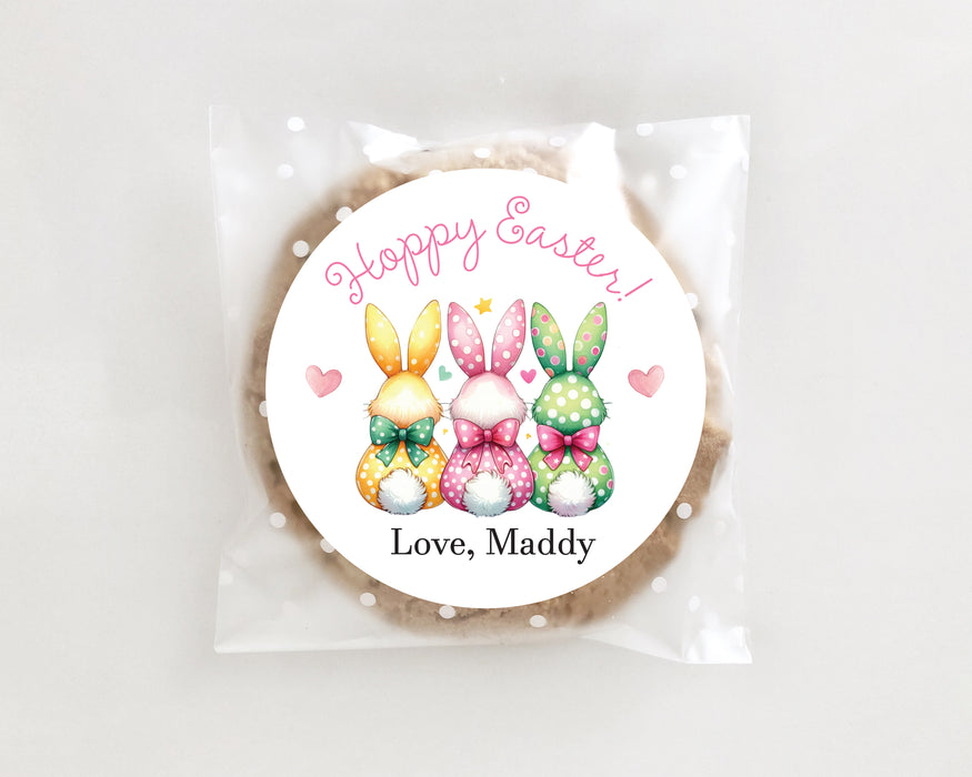 Trio Bunny Tail Easter Party Stickers