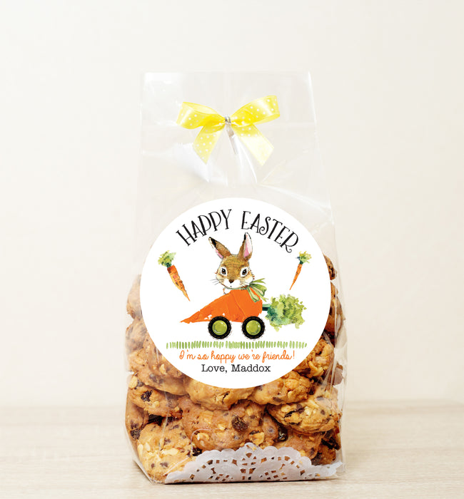 Carrot Car Easter Party Stickers