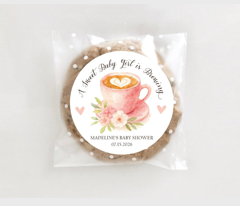 Sweet Girl Brewing Baby Shower Stickers