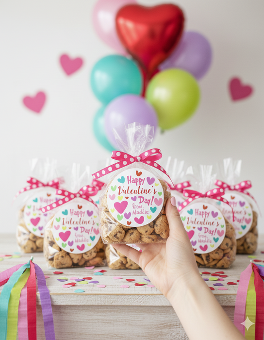 Cute Hearts Valentine Stickers