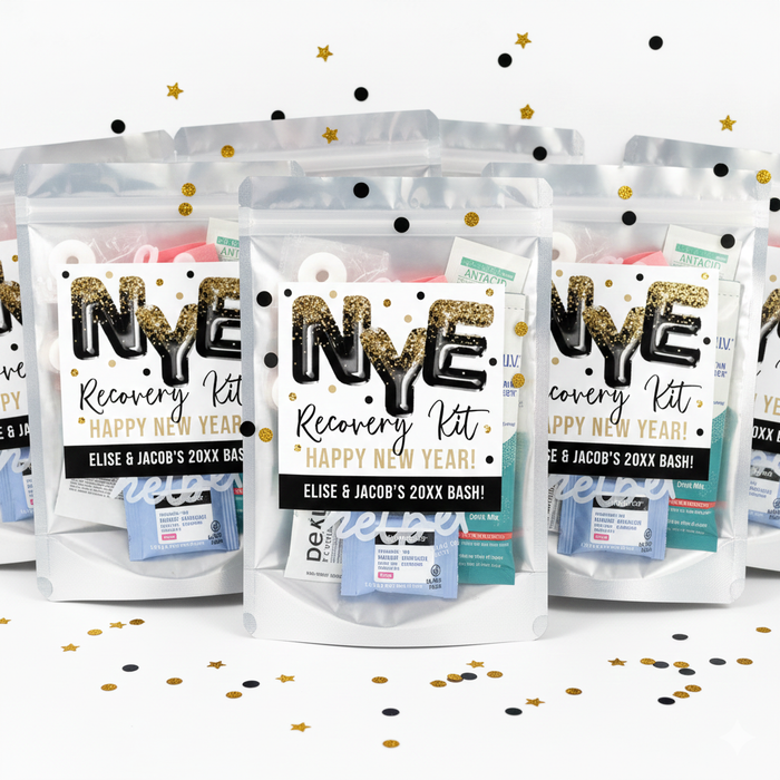 New Years Eve Hangover Kit Labels