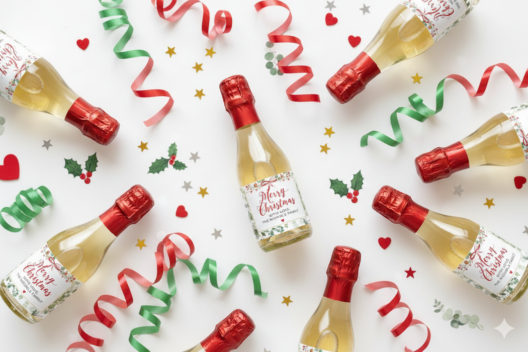 Eucalyptus Merry Christmas Wine Labels