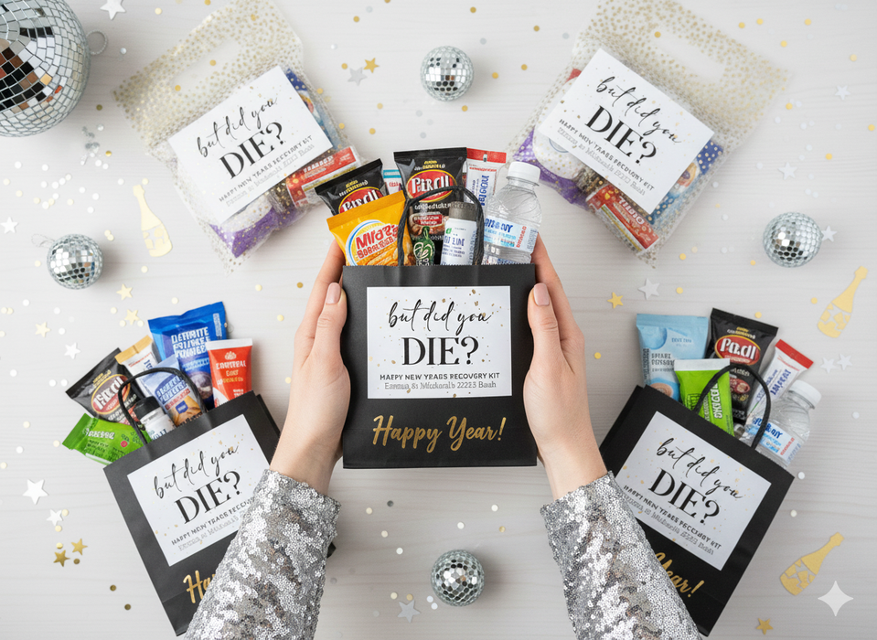 But Did You Die Recovery Kit New Years Labels