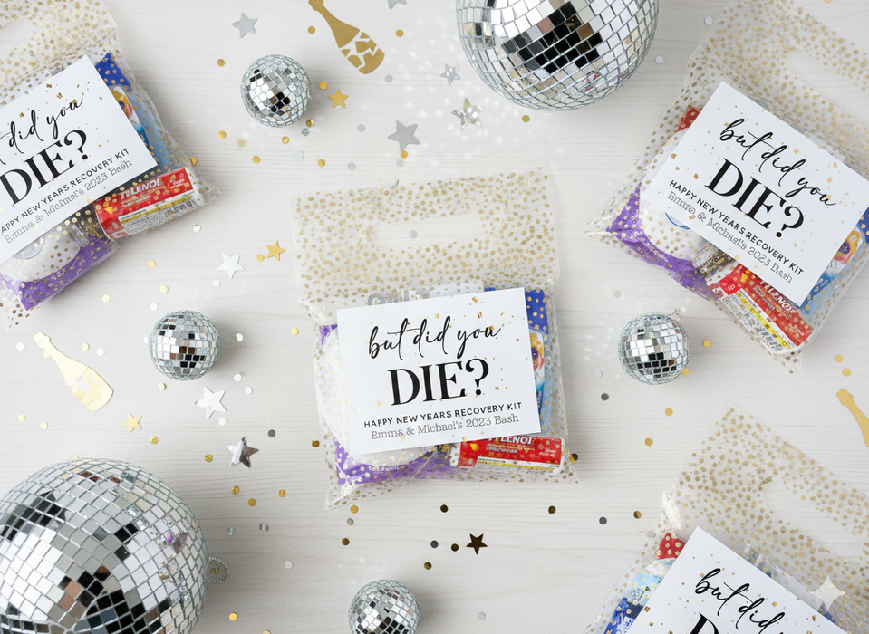 But Did You Die Recovery Kit New Years Labels