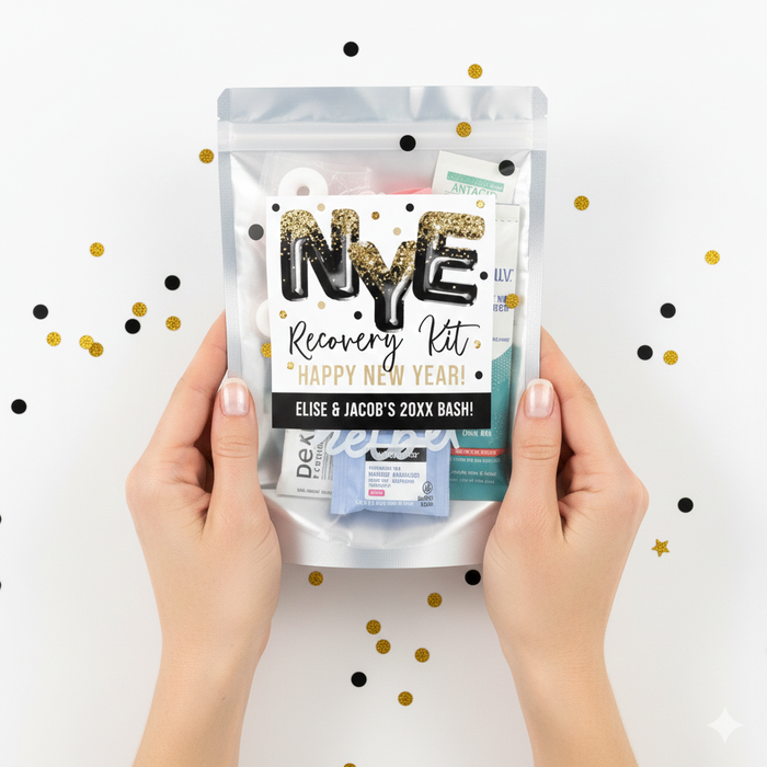 New Years Eve Hangover Kit Labels