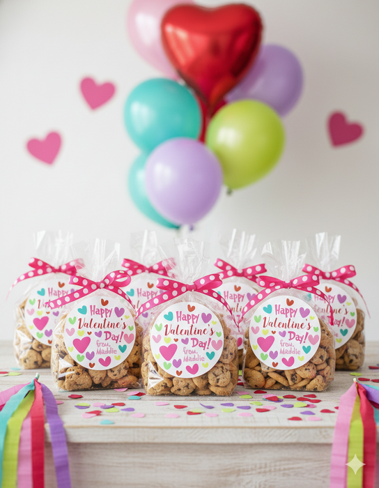 Cute Hearts Valentine Stickers