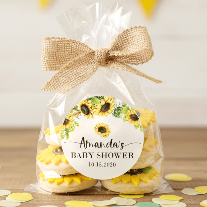 Sunflower Baby Shower Stickers