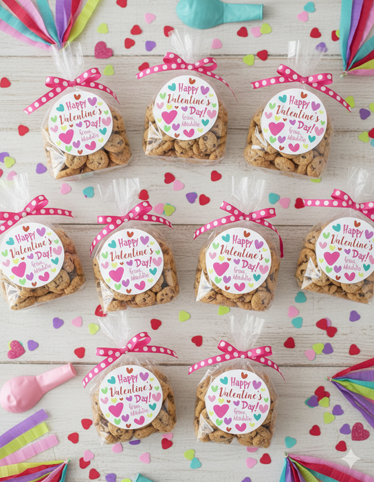 Cute Hearts Valentine Stickers