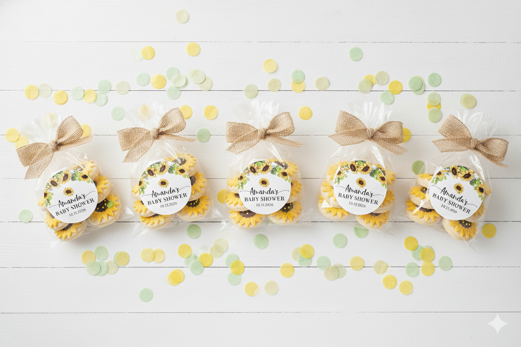 Sunflower Baby Shower Stickers