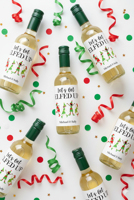 Let's Get ELFED Up Christmas Wine Labels